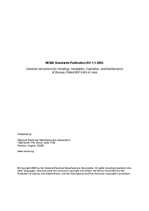 NEMA Standards Publication BU 1.1-2005